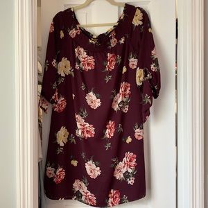 Off shoulder floral dress